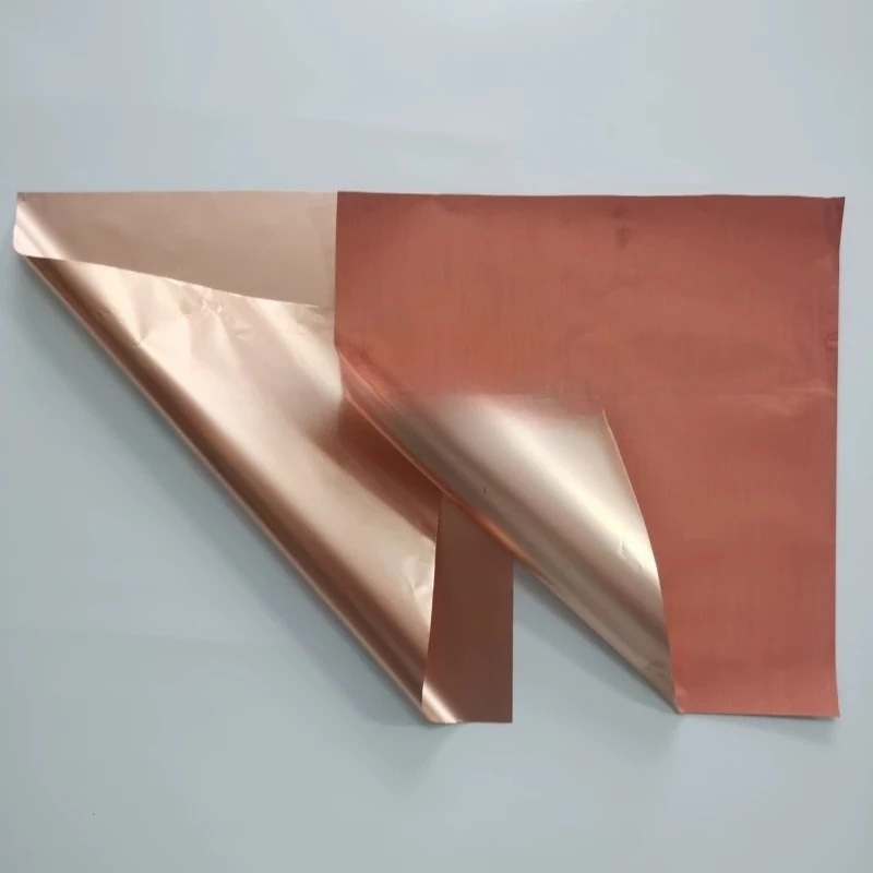 Grade High Purity Copper Foil Electrolytic Single Sided Polished Double Sided Polished Microporous Lithium Battery Copper Foil
