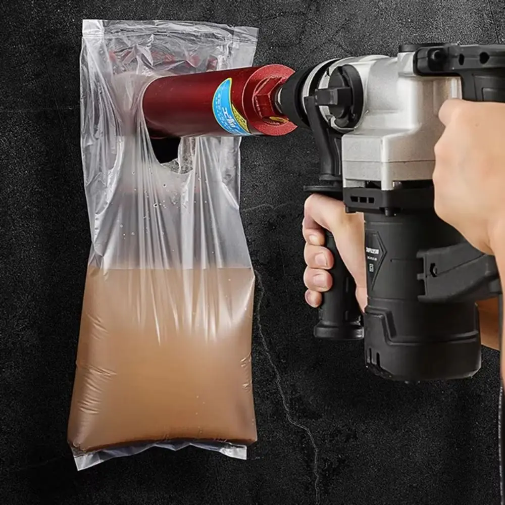 Portable Plastic Wall Drilling Catch Bag Self Adhesive Disposable Water Catch Bag Hole Drilling Bag