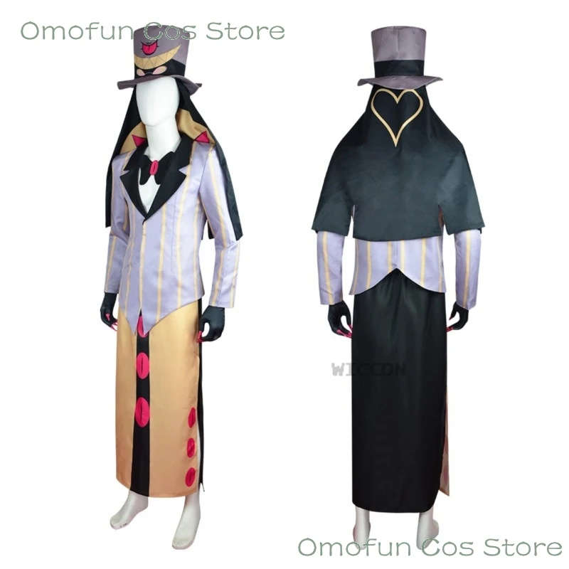 Hazbin Sir Pentious Cosplay Costume Hat Hotel Suit Snake Anime Uniforms Clothes Demon Cosplay Tooth Halloween Party Mens Outfit