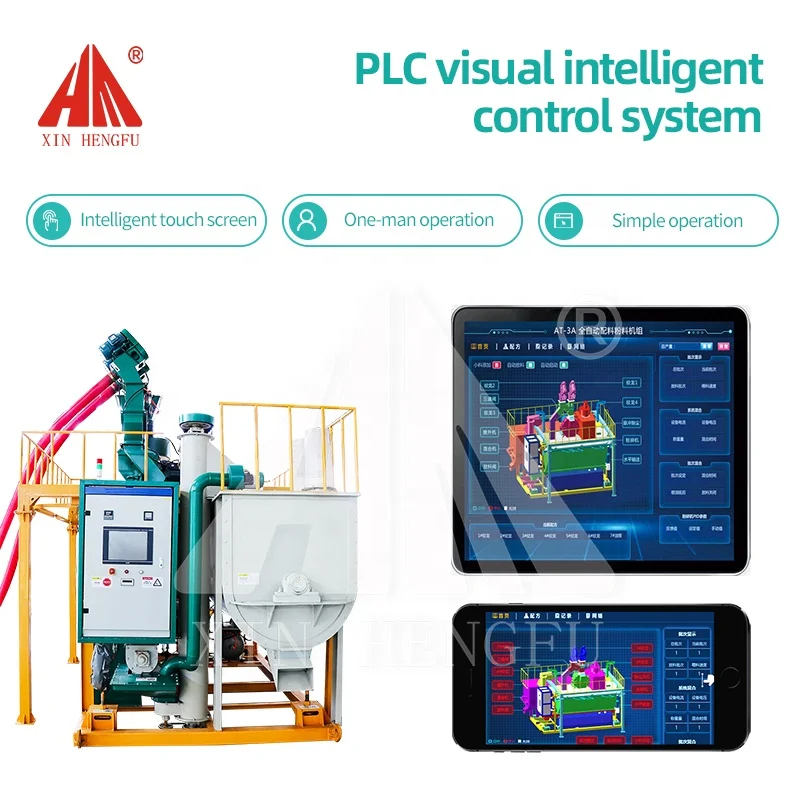 Hengfu Machinery AT-3A automatic control cattle pig and poultry feed making machine grain material crushing and mixer unit