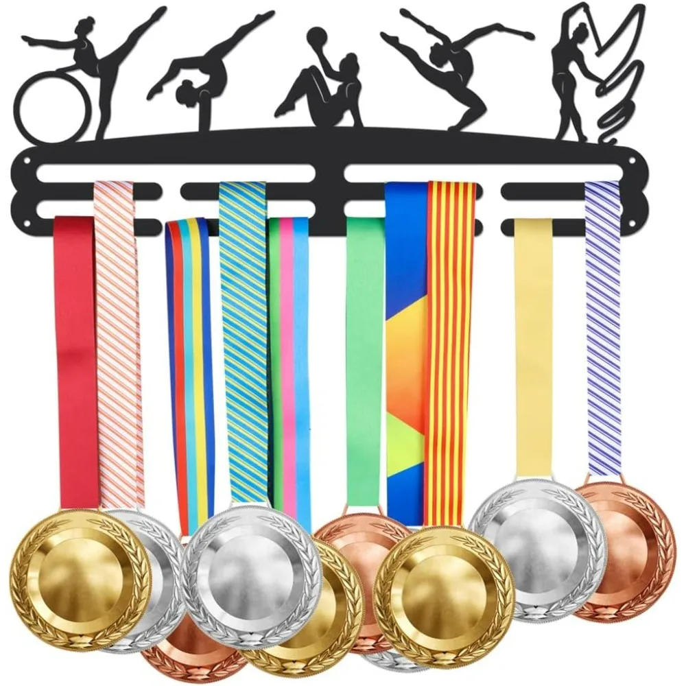 Rhythmic Gymnastics Medal Hanger Display Female Sports Medal Display Rack Wall Mount Ribbon Display Holder Rack Hanger Decor