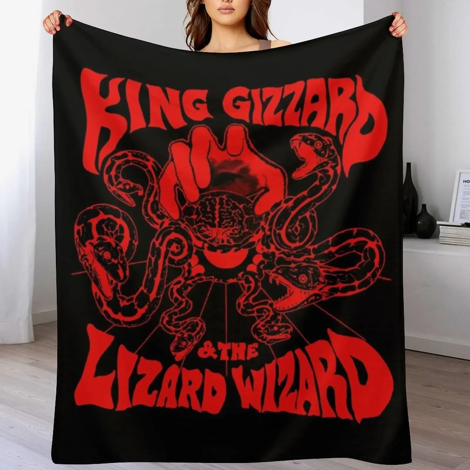 Gizzverse Red (CHECK OUT MORE GIZZ MERCH ON MY PROFILE) Throw Blanket Compact Warm Blanket for Car Road Trip