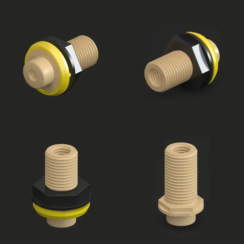 PEEK Internal Thread Piercing Joint Plastic Part Internal Thread Connector