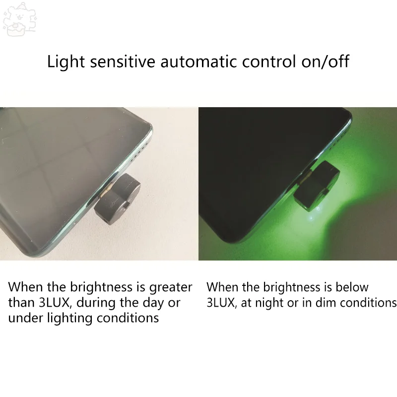 Mini RGB LED Car Light Type-C Ambient Night Light Decorative Neon Lamp Auto Interior Atmosphere Emergency
