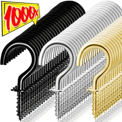1000/50x Multifunctional Screw Hook Cup Ceiling Hooks Heavy Duty Wall Mount Plastic Dipping Iron Screw-in Hanging Plants Holders