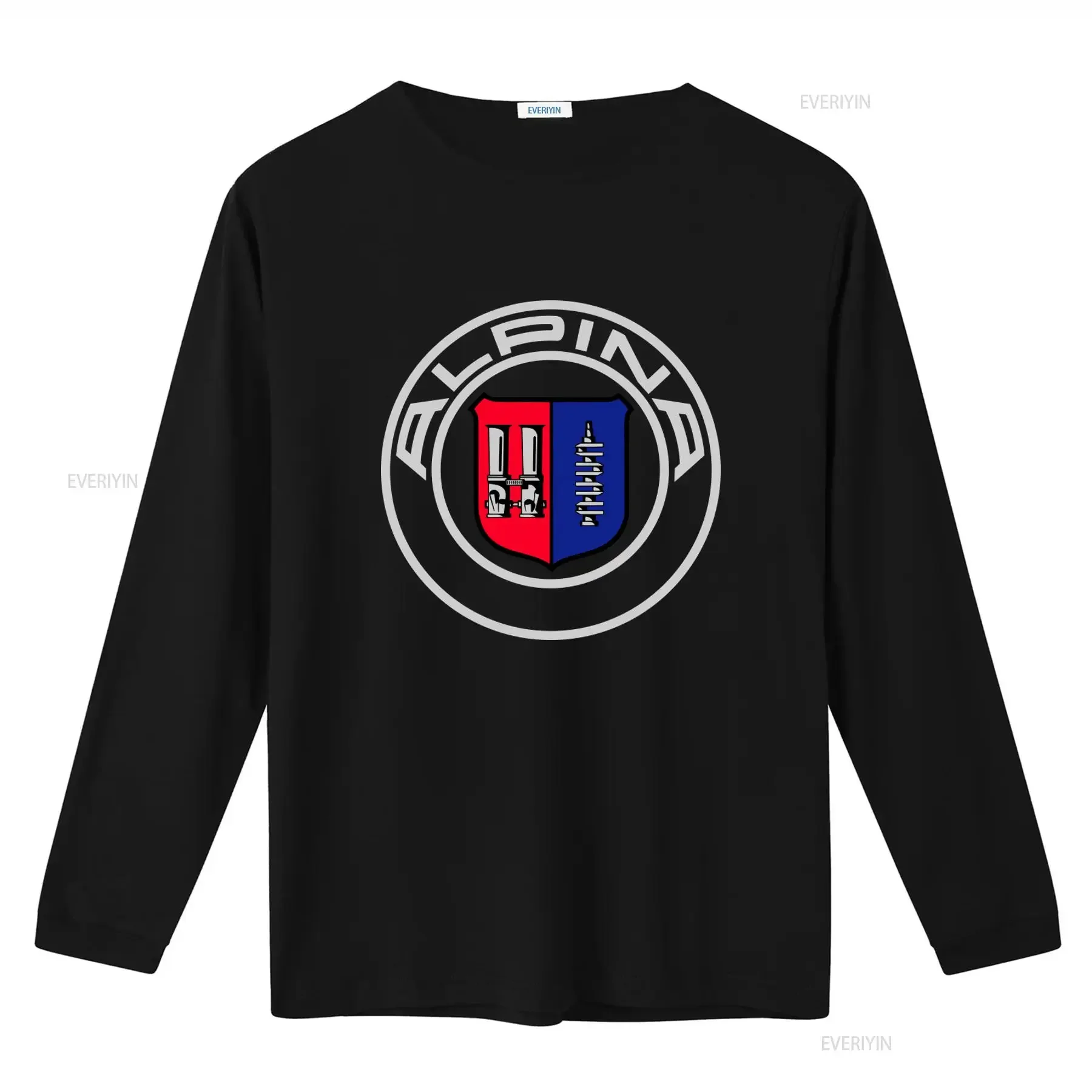 ALPINA LOGO T Shirt Black Engine Design Automotive Enthusiasts vintage Washed Versatile Stretched Soft Stylish