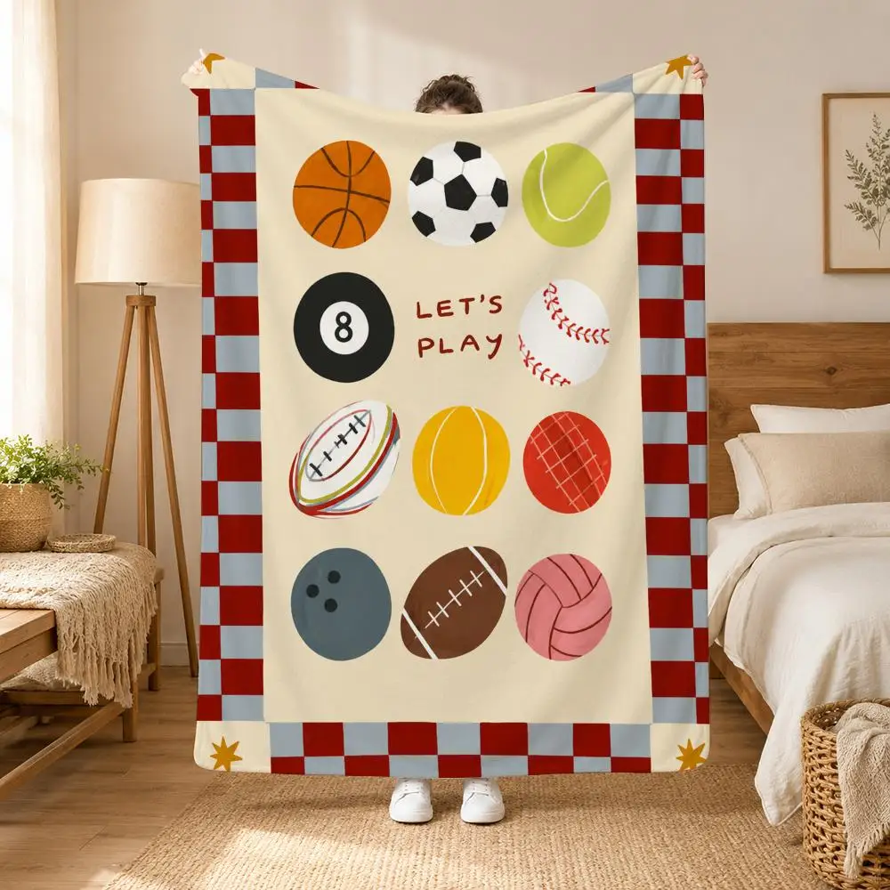 Snake Alphabet Learning Throw Cozy Summer Nap Flannel Blanket Soft Throw for Office, Couch, Travel & Bed