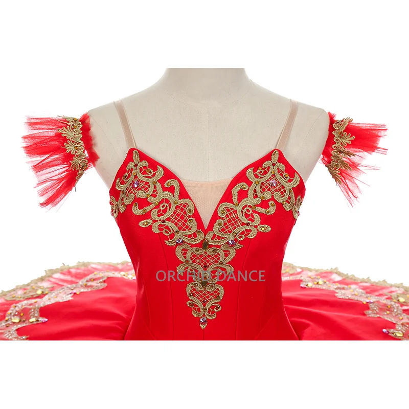 Profesjonalne, wysokiej jakości, szyte na miarę, 12-warstwowe stroje konkursowe dla kobiet, czerwone kostiumy baletowe tutu dla dorosłych, sukienki na imprezy.