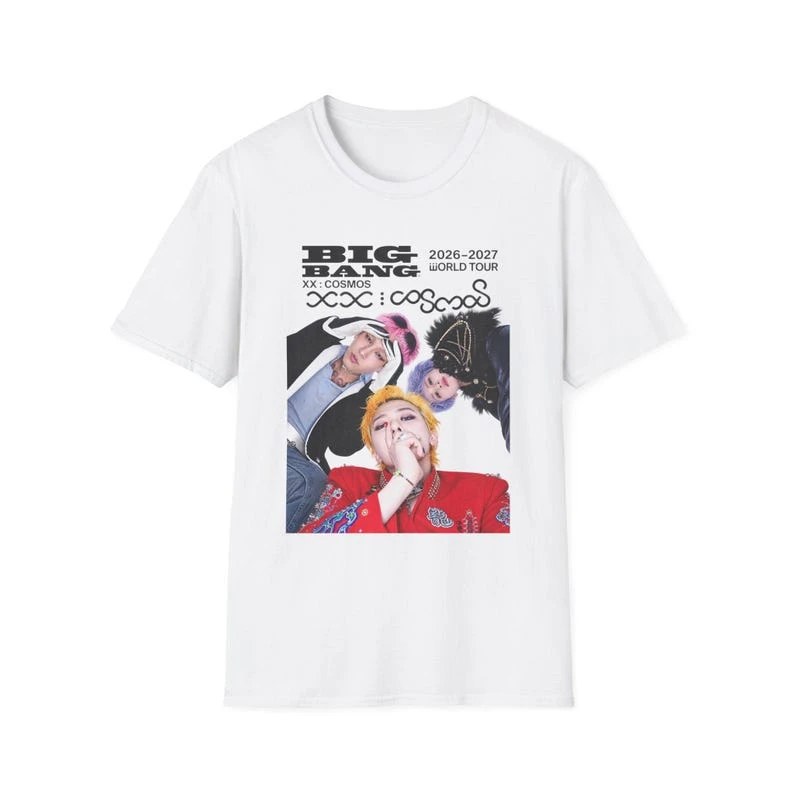 Bigbang 20th Anniversary Concert Unisex T-Shirt XX COSMOS 2026-2027 World Tour Front Back Portrait Print Kpop VIP Fans Tee