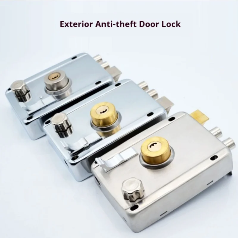 

Anti Theft Door Lock Bedroom Rental Door Lock Stainless Steel Iron Door Lock Universal External Door Lock Complete Set