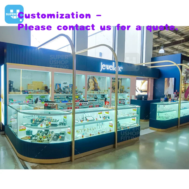 

Индивидуальный стеклянный витринный шкаф для ювелирных изделий для розничных магазинов и киосков