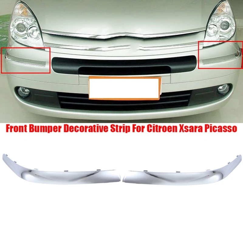 

For Citroen Xsara Picasso Front Bumper Bright Strip Front Bumper Decorative Strip Front Bumper Curved Strip 9650485877 Parts