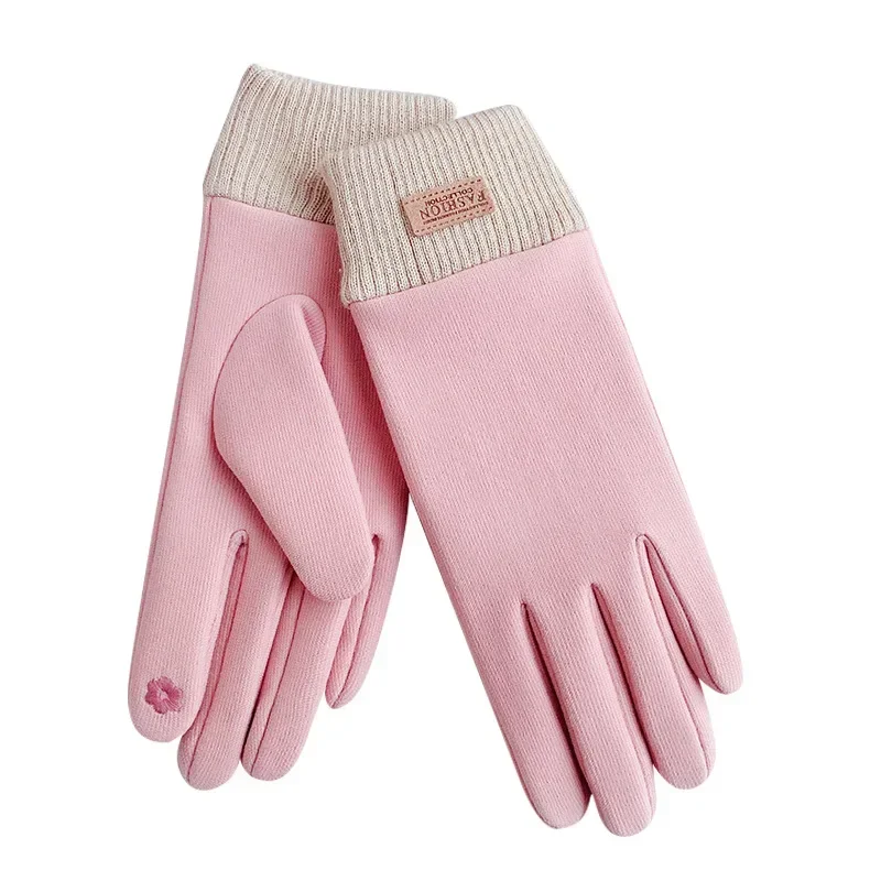 

Windproof Women Winter Touch Screens Gloves Lined Thick Soft Anti Slip Mitten for Lady Driving Motorbike Running Skiing