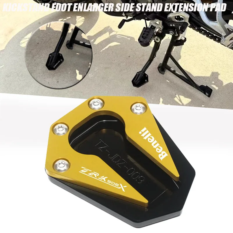 For Benelli TRK502 TRK502X BN600GS BN600 BJ600 TRK 502X BN 600 Motorcycle CNC Kickstand Sidestand Stand Extension Enlarger Pad