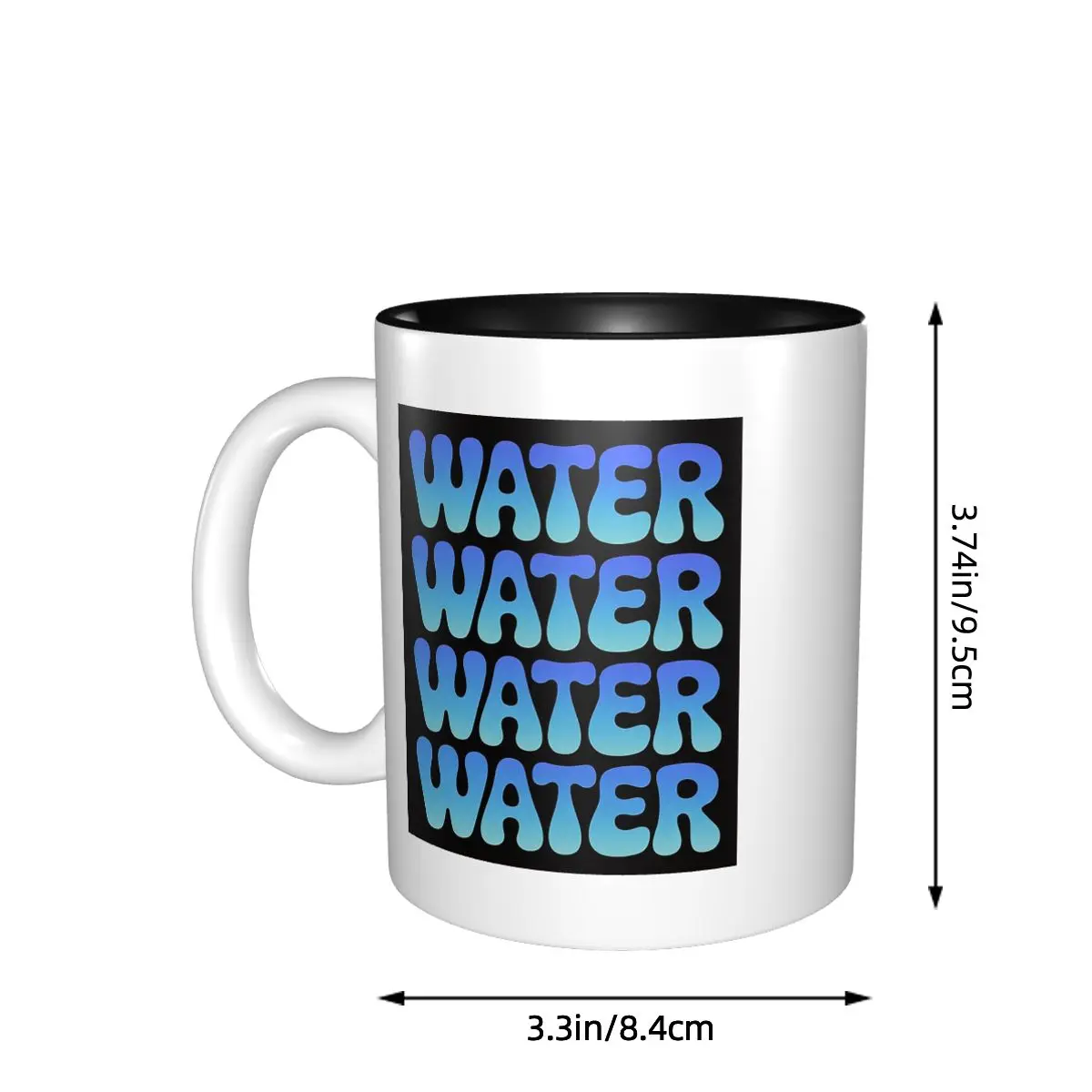 Water Hydrate H20 Ocean River Pond Tap Plumber Rain Sea Flow Mug Ceramic Coffee Cups Tea Mugs Milk Cup Drinkware Gift for Friend