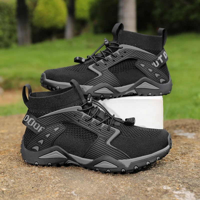 Men's Breathable Outdoor Hiking Shoes Autumn Man Casual Sports Shoes Non-slip Trekking Camping Shoes Slip on Tourism Sneakers