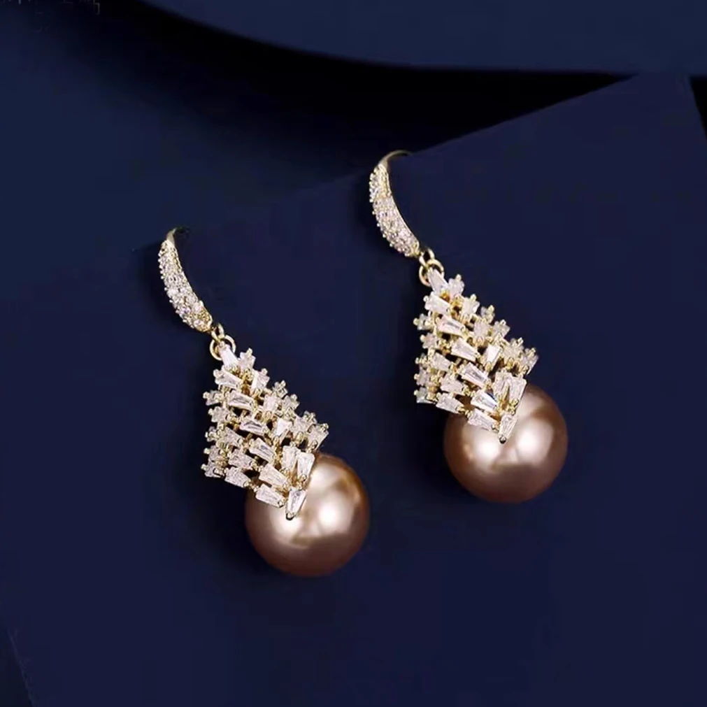 new in korean silver hanging pear Hanging   earrings for women 2024   luxury designer  Jewelry