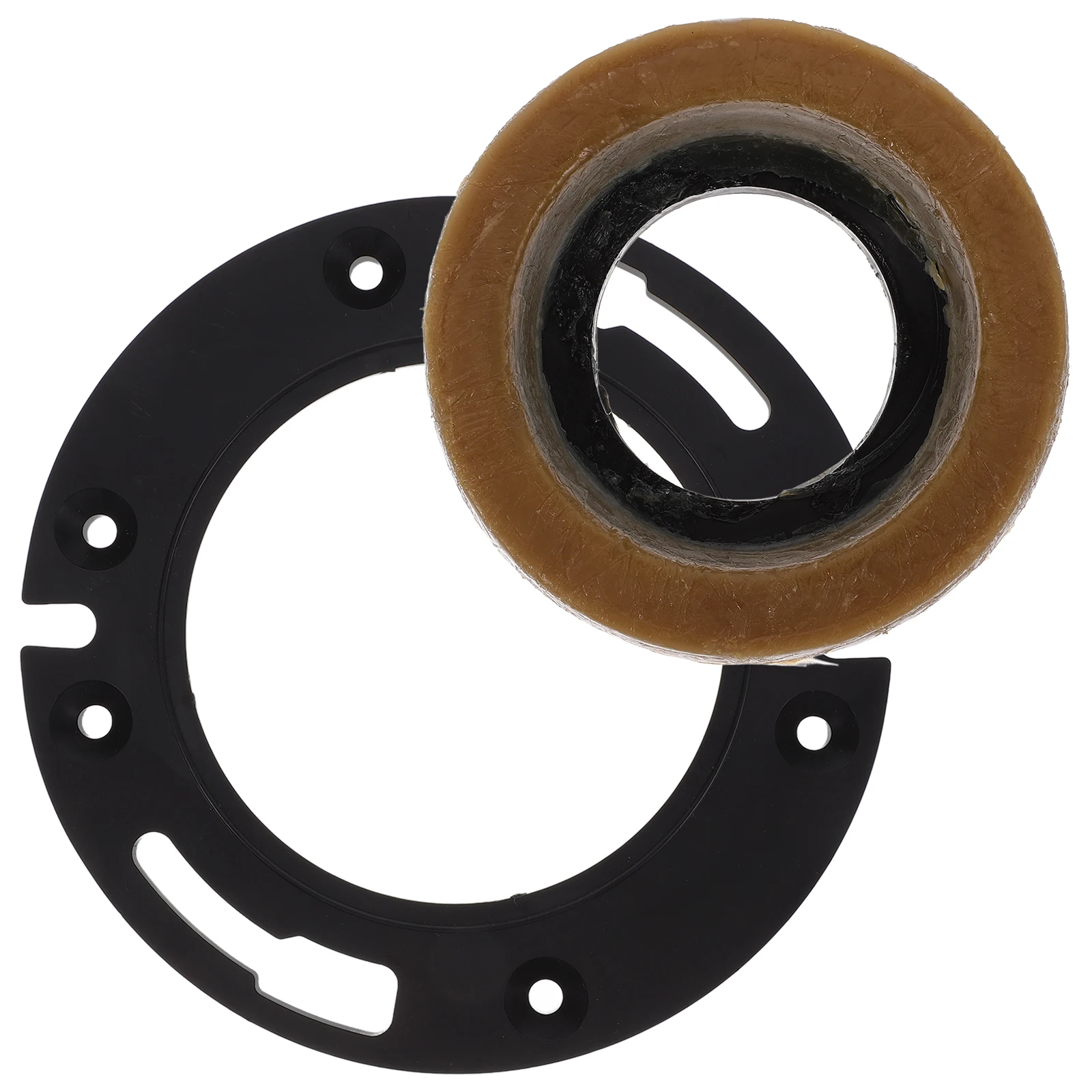

1 Set Flange With Wax Durable Sealing Gasket Replacement Kit Easy Install Leakproof Repair Home Bathroom Supply Compact Design
