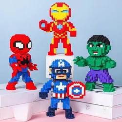 Movie Superhero Avengers Doll Building Blocks Small Particles Asembled Building Blocks Iron Man Spider Toys Kid Christmas Gift