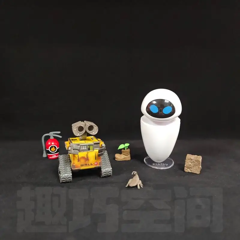 

9 см мультфильм Wall-E Ева комбинированный робот ручная модель милый мультфильм милый робот настольные украшения игрушки детские подарки на день рождения