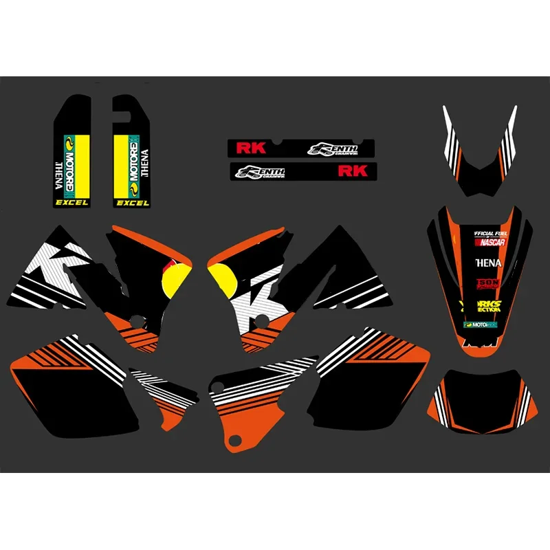 

Motorcycle ATV Accessories Parts Covers Stickers Decals for KTM Moto EXC 2001 2002 Decal Kit