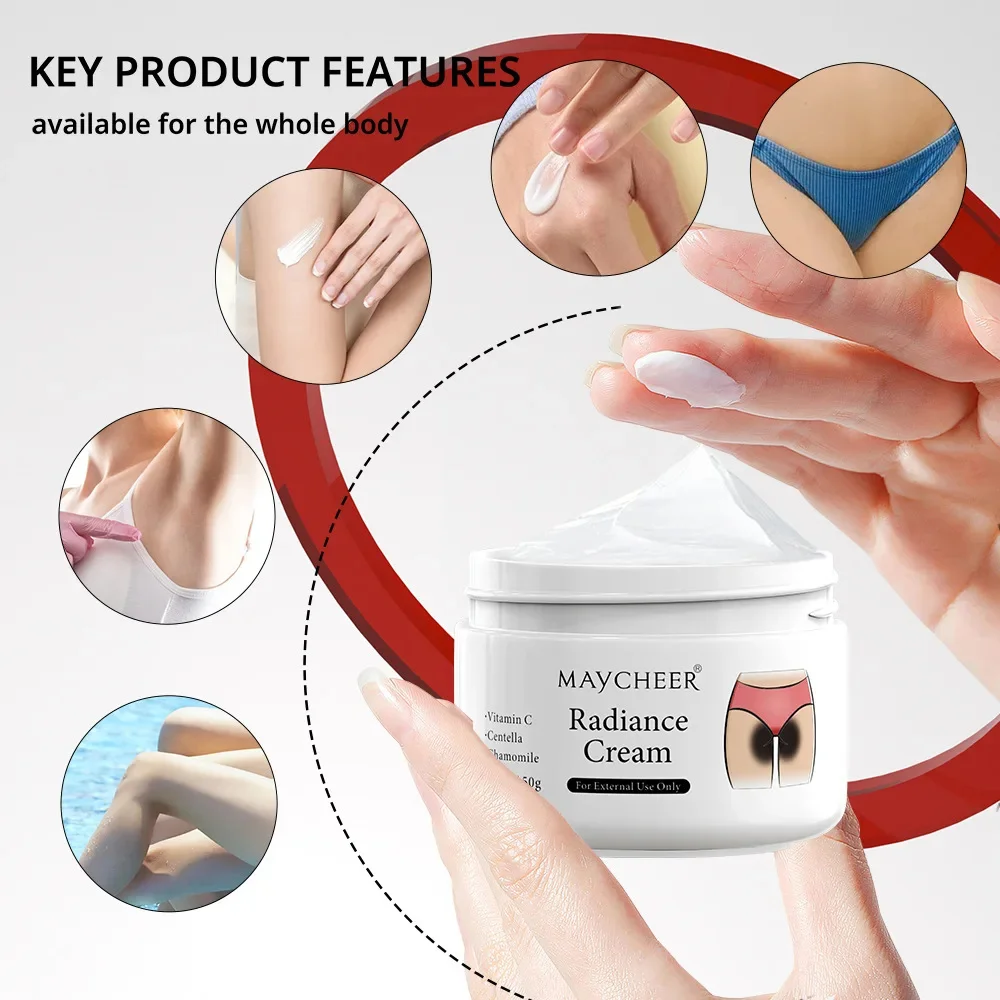 Inner Thigh Brighten Cream Bleaching Armpits Elbows Knees Moisturize Body Lotion Cream Brighten Lighten Whiten Melanin Skin Care