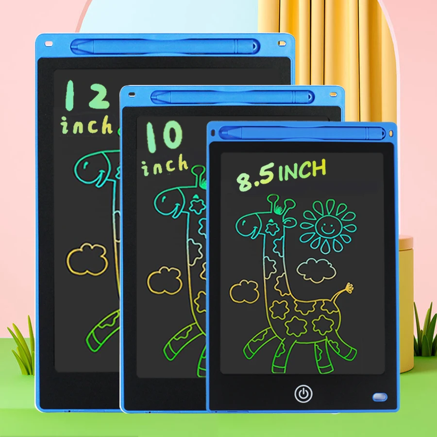 Planche à dessin LCD 8.5 "/10"/12 ", tablette d'écriture pour enfants, jouets éducatifs Montessori, tableau noir magique pour étudiants, cadeau d'anniversaire et de noël