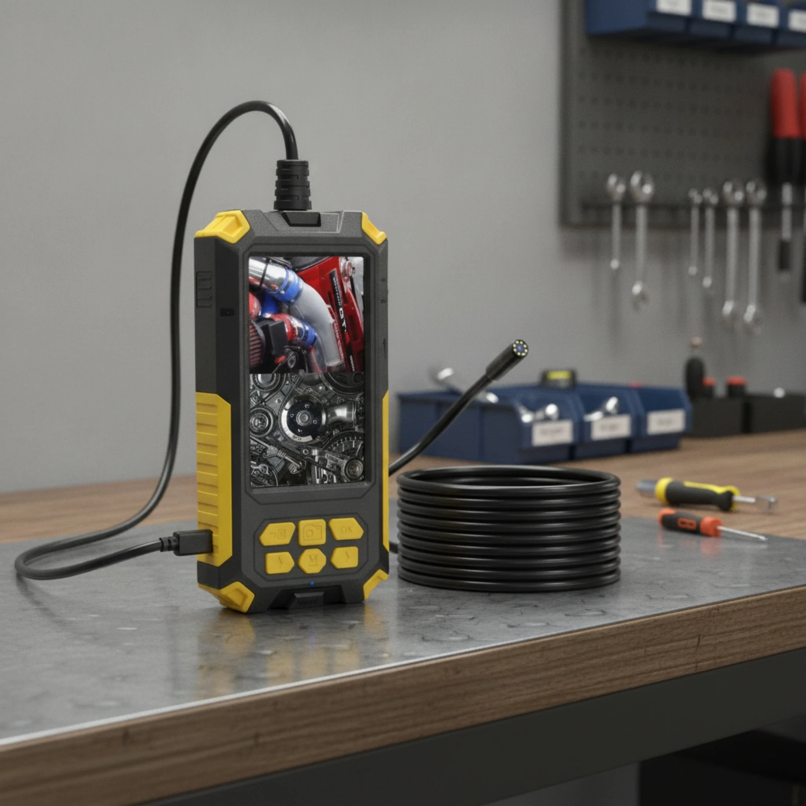 デュアルレンズ付き検査カメラ、充電式工業用ボアスコープ（スク - Endoscope Inspection Camera のレビューと価格