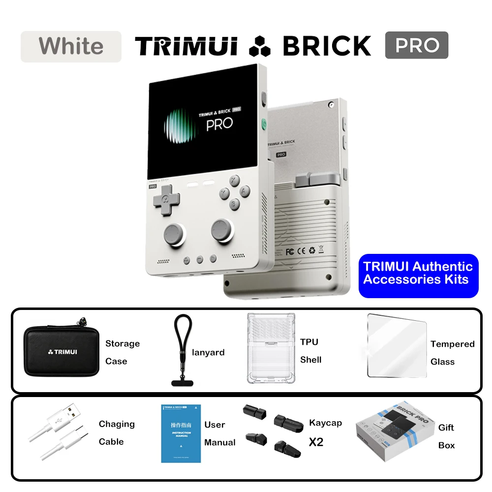 TrimUI Brick Pro Linux Open-Source Handheld-Konsole 3,95 Zoll Retro-Spielgerät Tragbarer Video-Geschenk für Gamer