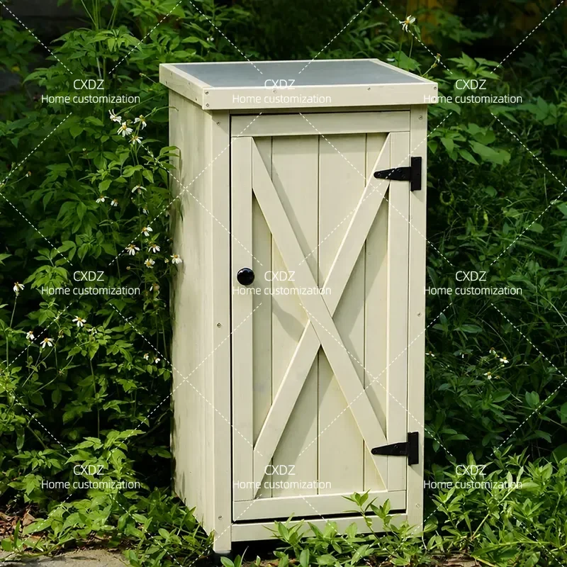 Outdoor Locker Balcony Crack Storage Cabinet Rainproof Sunscreen Narrow Cabinet Outdoor Locker Courtyard Storage Box