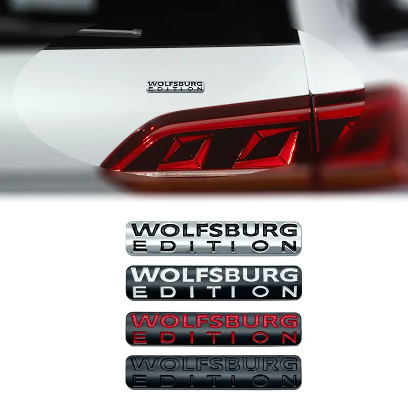 ثلاثية الأبعاد معدنية ولفسبورغ طبعة شعار سيارة الجانب الحاجز شعار خلفي بحقيبة السيارة ملصق مائي لفولكس واجن باسات جيتا TDI إكسسوارات الغولف #1