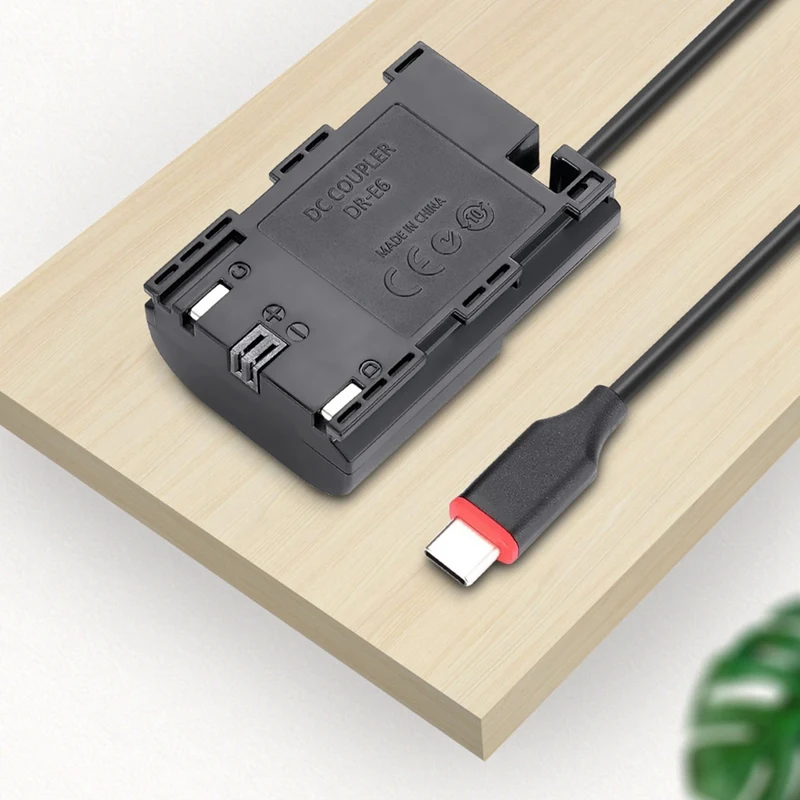 Typ-C LP E6 E6N ACK-E6 DR-E6 Dummy Batterie & DC Power Bank USB Kabel Für Canon EOS 6D 7D 60D 70D 80D 90D R R5 R6 Mark II