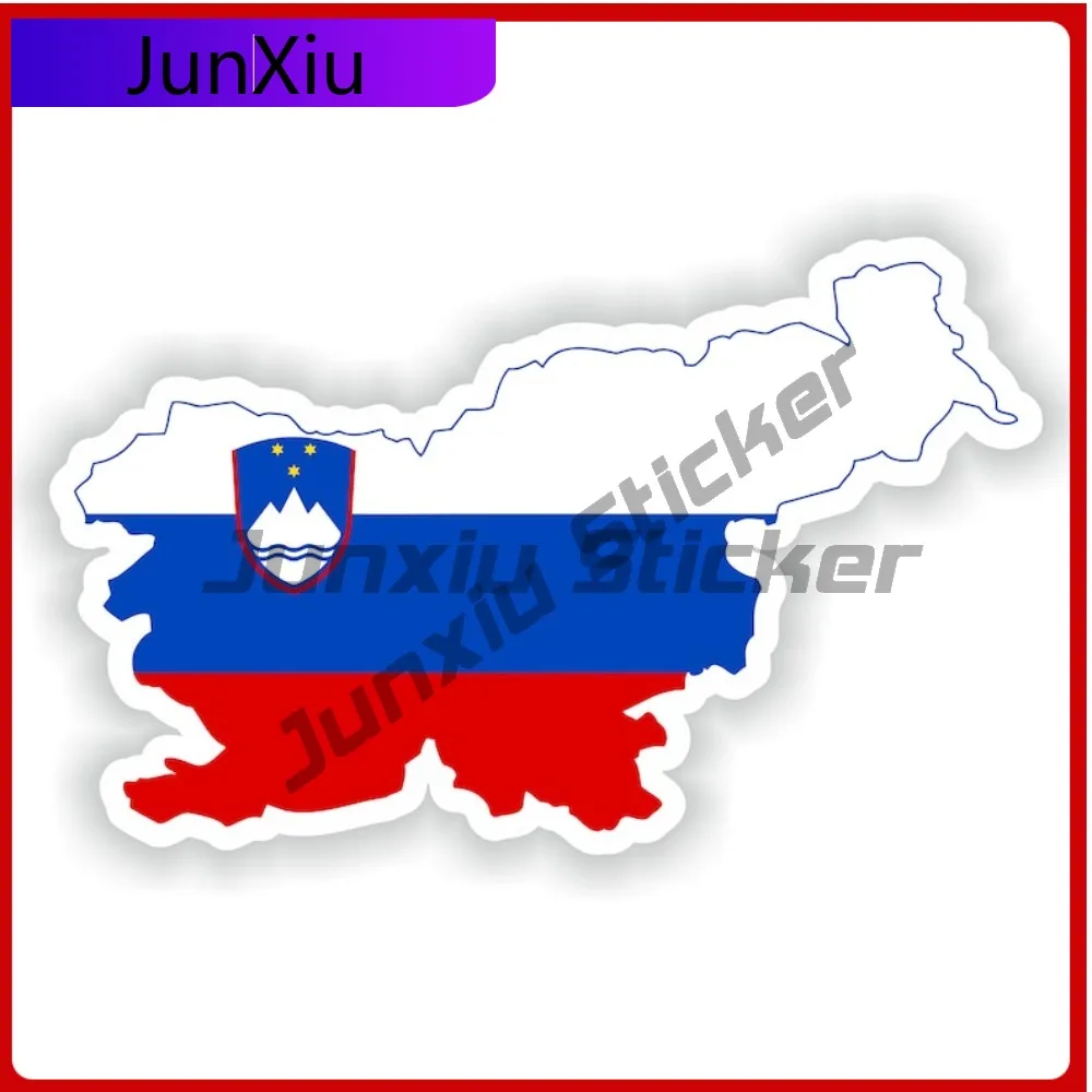 Slovenia National Flag And Emblem Map Shape Stickers Decorative Camping Car Decoration For Custom Van Stickers And Decals Bicycl