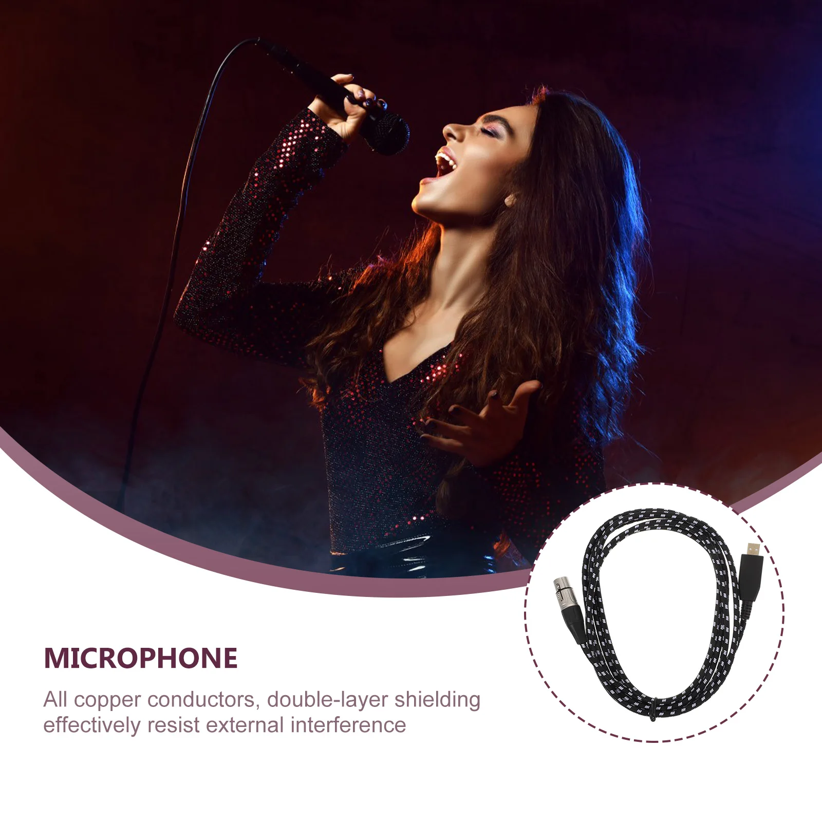 

Cable USB to XLR Recording Microphone Sound Adapter Gilded Audio Line