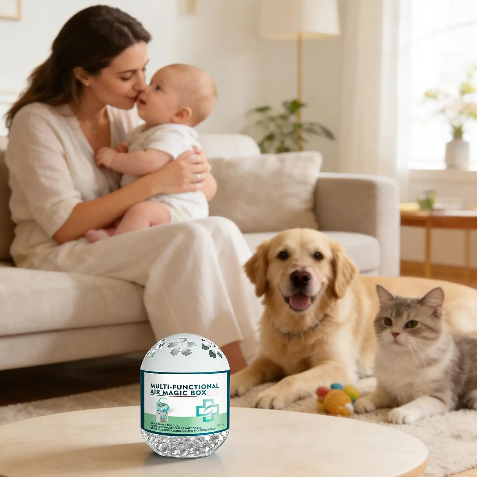 120g Multi Functional AirMagic Box Dust Collector Plant Formula Home Cleaner Air Cleaner Indoor Airs Purification Dust Removal
