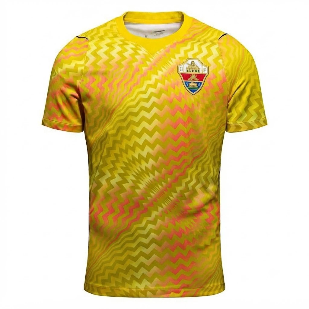 2026/27 Elche CF Trikot, 3D-Druck-Design Schnell Trocknendes Komfortables Atmungsaktives T-Shirt, Unisex Mesh Fußball-T-Shirt für Männer und Frauen – Detail 7