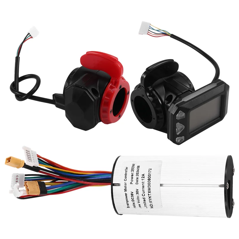 Kit de controlador de scooter plegable de 36V y 350W, juego de acelerador de freno de scooter eléctrico, fácil de instalar (36V)