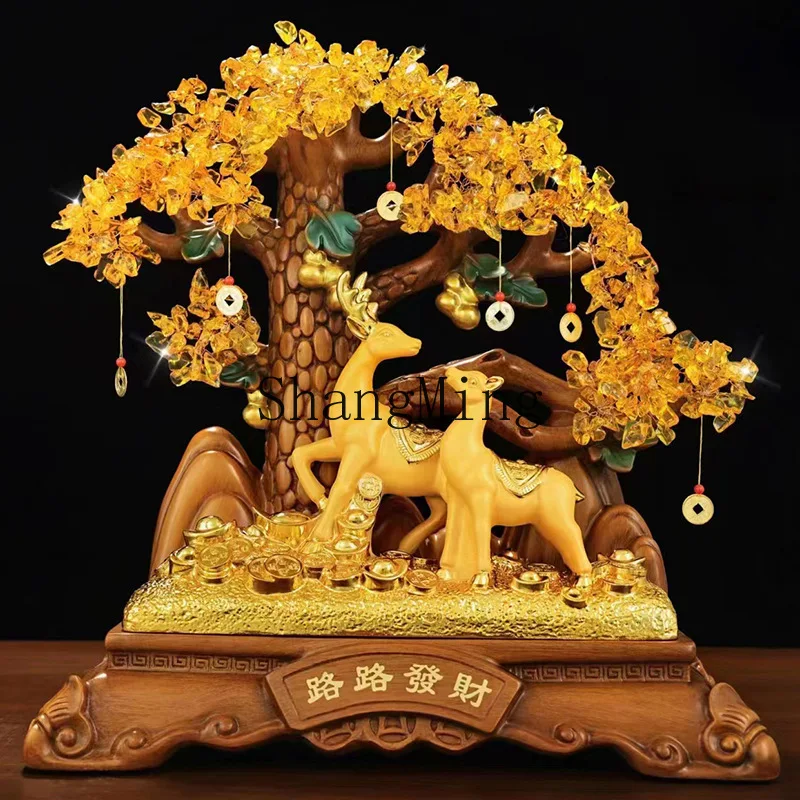 FGlucky ornament citrine rich cash tree office checkout page high-end atmosphere opening gift