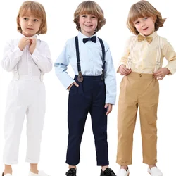 Toddler Boy Outfits Baby Wedding Suit Infant Birthday Party Gift Formal Clothes Kids Easter Church Winter Gentelman Clothing Set