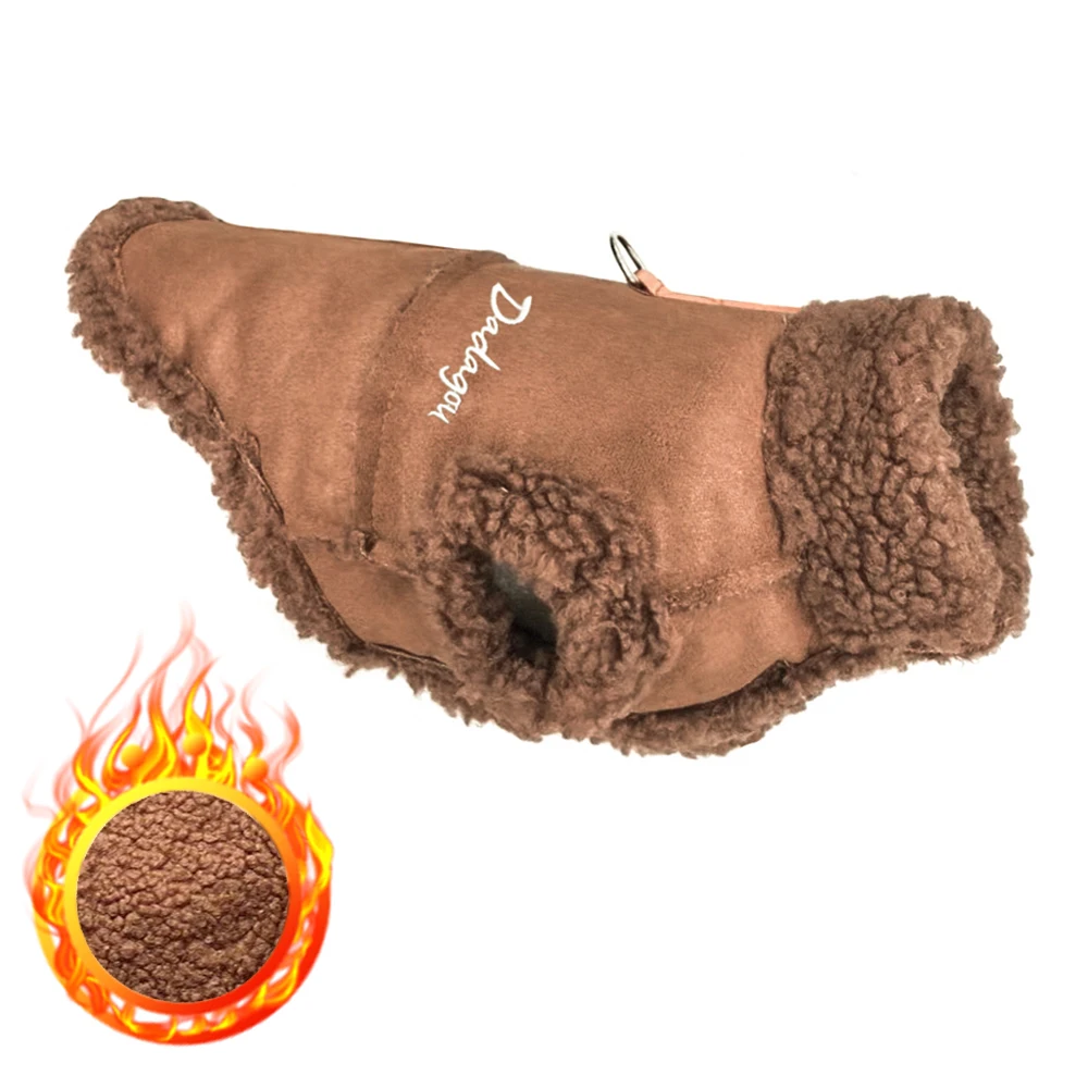 Britischer Stil Hund Jacke Lamm Fleece Winter warme Hunde kleidung für kleine Hunde Welpen Kostüm Chihuahua Mantel Haustier Mops yorkie Outfits