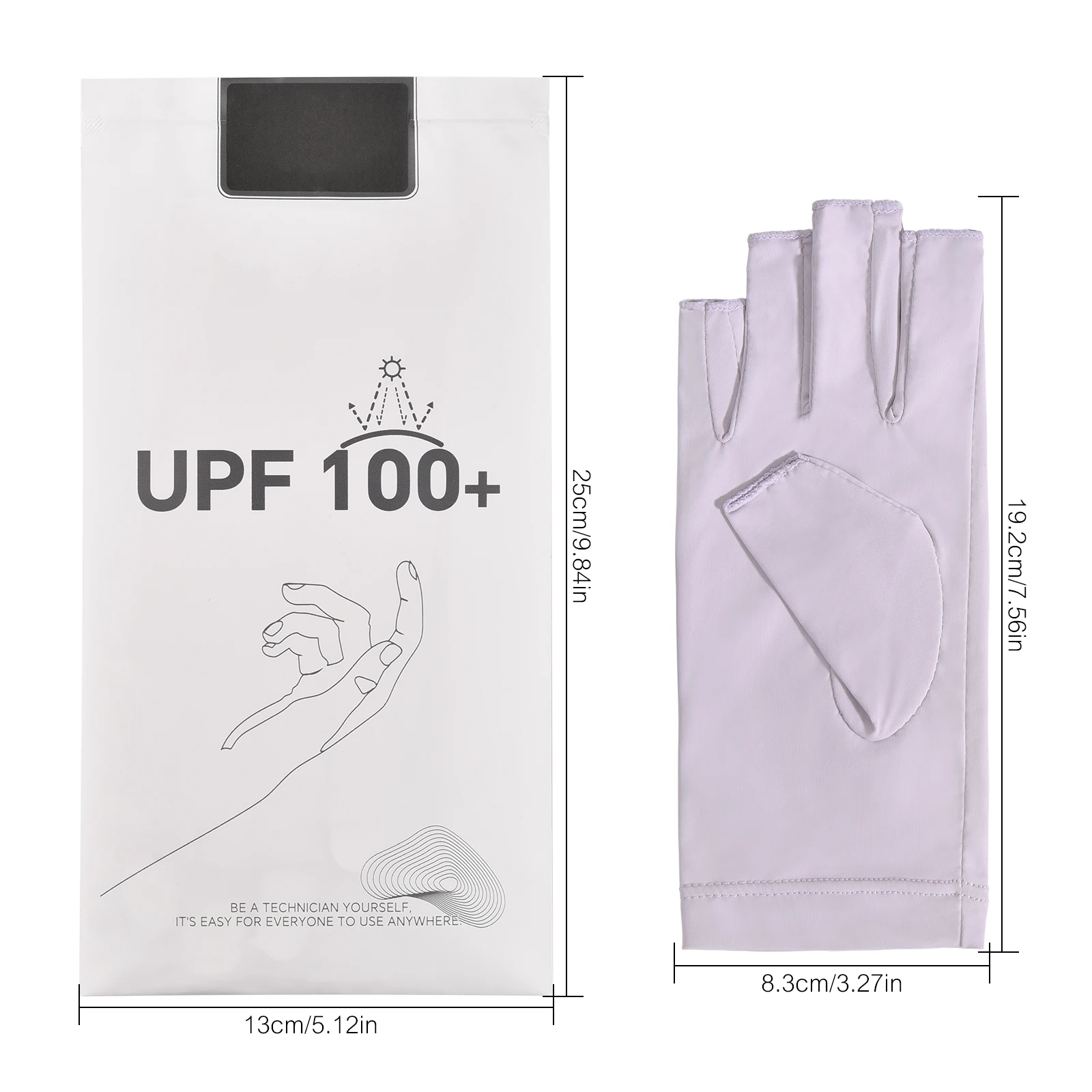 

Nail Tools Anti-Ultraviolet Uv Gloves Sun Black Half Exposed Short Section Gloves Half Exposed Fingertips Phototherapy Gloves