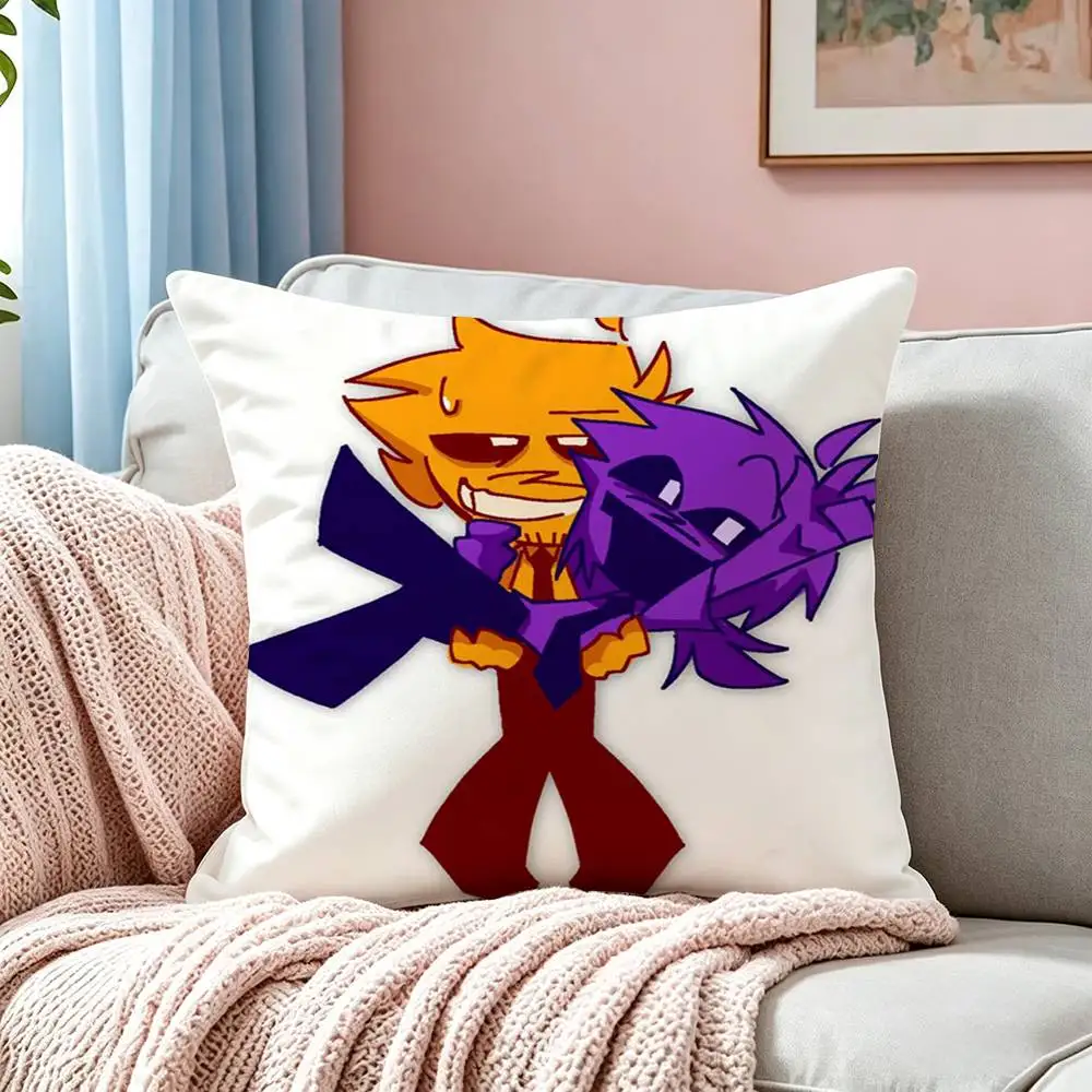 D-Dsaf 3 Purple Guy D-Dave Square Double-Sided printed Pillow Case Bedroom Bedside Pillow Sofa Cushion Cover
