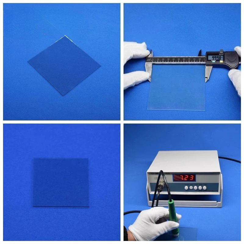 ITO Conductive Glass Sheet Resistance 10Ω/Transmittance ≥84% 100mm*1.1mm/Single Piece Retail Square
