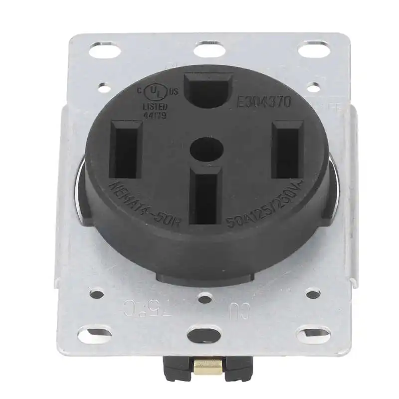 Industrial Receptacle NEMA 14-50R US Standard Industrial 4 Hole Power Outlet PA66 Plastic Shell 50A 125V/250V