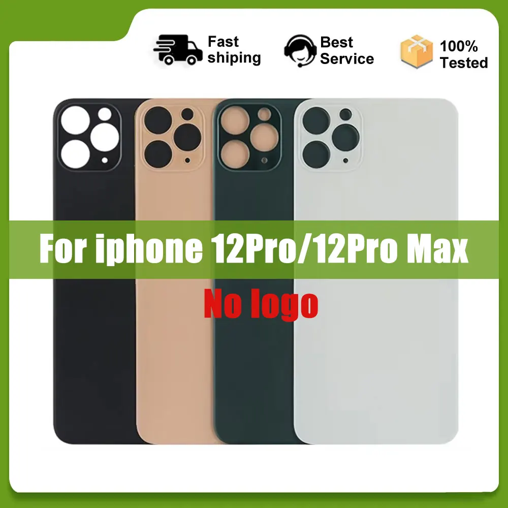 

Задняя стеклянная панель OEM для iPhone 12 Pro Max / 12 Pro с большим отверстием для камеры, крышка аккумуляторного отсека, корпус, заднее стекло