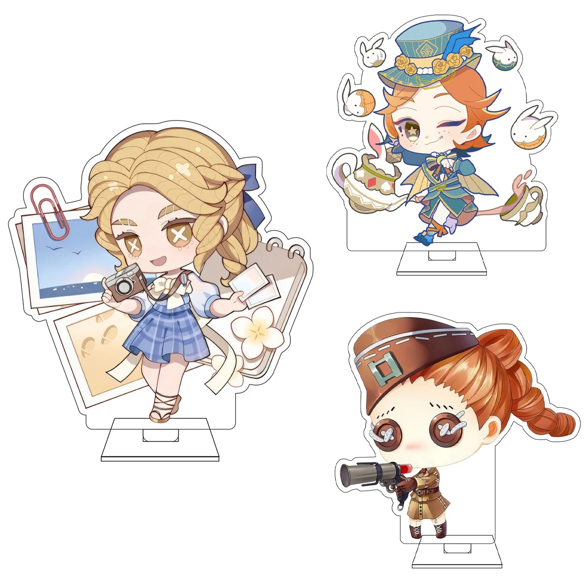 

10CM Anime Identity Ⅴ Cosplay Cute Acrylic Figure Stand Plate Jack Joker Leo Beck Ornaments Gifts