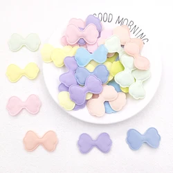 60 sztuk/partia 4.5*2.5CM tkaniny Bowknot wyściełane aplikacje dla DIY Handmade dzieci nakrycia głowy dodatki krawieckie