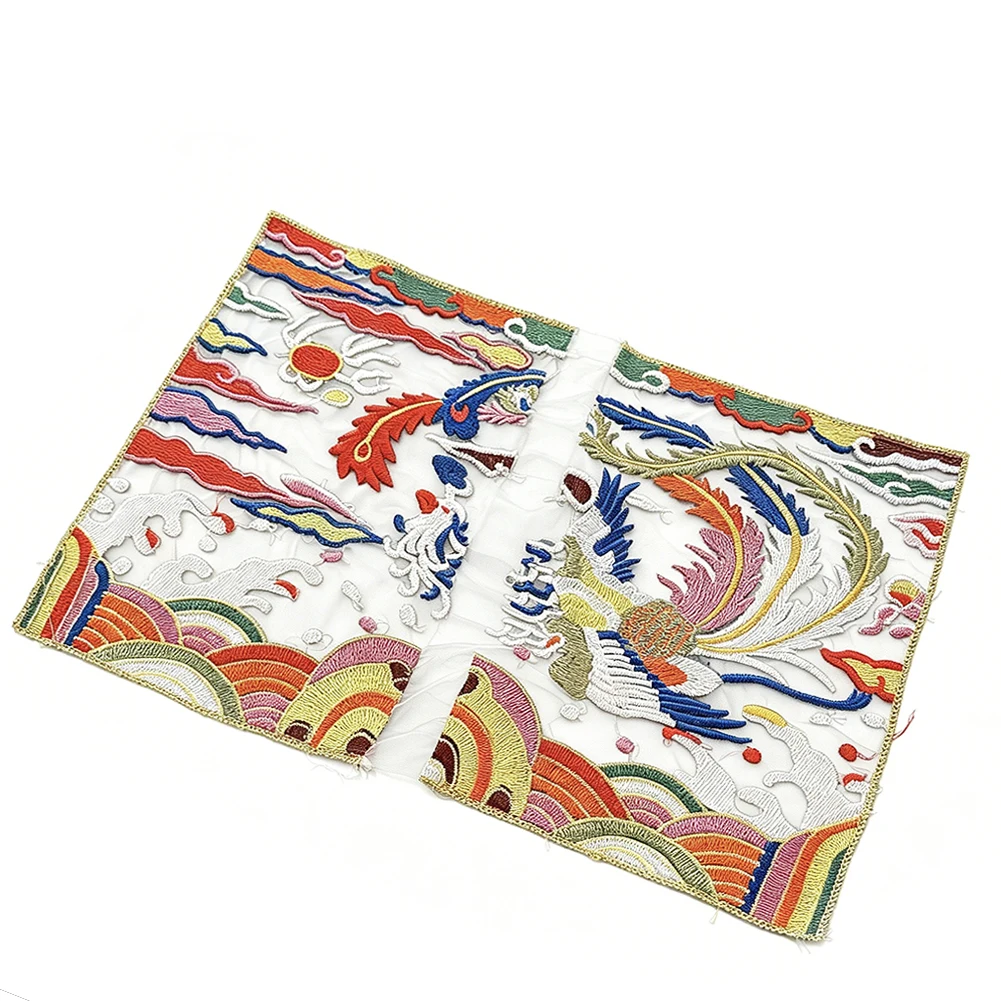 Drachen-Phönix-Stickerei-Aufnäher, wasserlösliche Spitzenapplikation für chinesisches Hochzeitskleid, Qipao, Hanfu, DIY-Bastelarbeiten, Heimdekoration, Geschenk – Detail 3