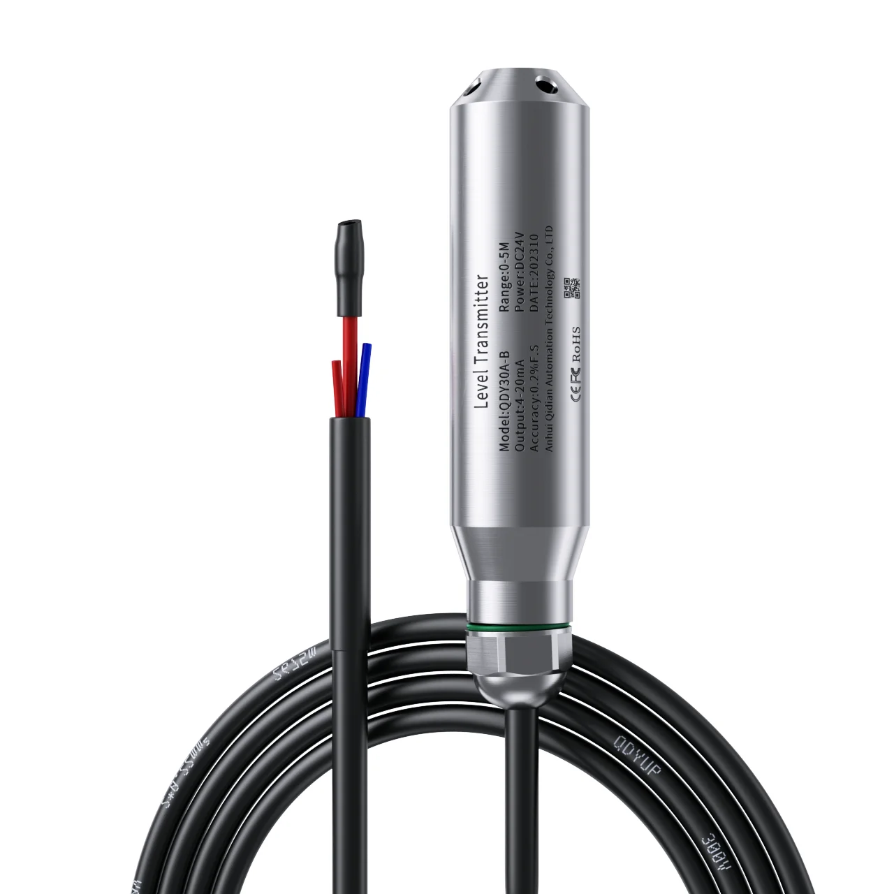 Transmissor Nivelado Submergível da Água Sensor Nivelado Líquido 420ma 05m 010v Rs485 Transdutor Nivelado Líquido