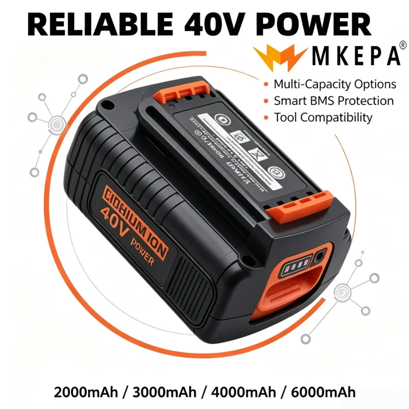 Built‑in BMS Protection Board Baide 40V Lithium Battery 2000mAh‑6000mAh Universal Power Battery For Outdoor Garden Equipment